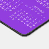 2024カレンダー紫の色の背景 デスクマット (コーナー)