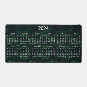 2024カレンダー背景(暗)自然写真 デスクマット