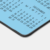 2024カレンダー赤ちゃん青の背景 デスクマット (コーナー)