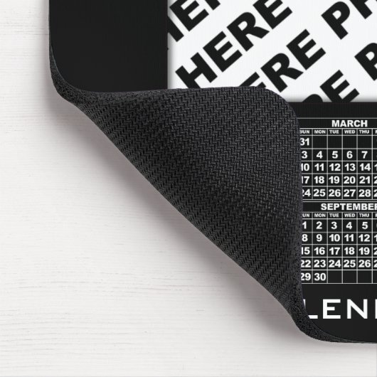 2024カレンダー追加1枚の写真マウスパッド黒 マウスパッド (コーナー)