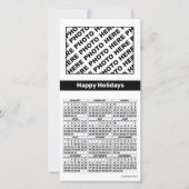 2024カレンダー追加4枚フォトカードのシンプル白黒 シーズンカード (正面)