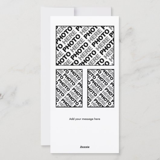 2024カレンダー追加4枚フォトカードのシンプル白黒 シーズンカード (裏面)