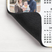 2024カレンダー金ゴールドグリッタースクリプト2家族の写真 マウスパッド (コーナー)