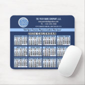 2024カレンダー青簡単カスタムビジネスロゴ名 マウスパッド (マウス)