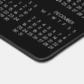 2024カレンダー黒い色の背景 デスクマット (コーナー)