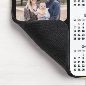 2024カレンダー黒い金ゴールドスクリプト2家族の写真 マウスパッド (コーナー)