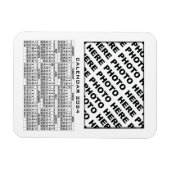 2024カレンダー1枚の写真を追加マグネットホワイト マグネット (横)