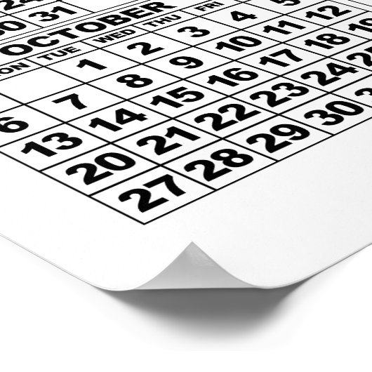 2024カレンダー3枚の写真を追加ポスターホワイト18x24in ポスター (角)