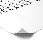 2024カレンダー - シンプルな黒と白のデザイン ポスター (角)