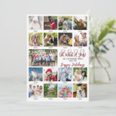 「2024カレンダー 一年を振り返る写真コラージュのキャプション」 シーズンカード (スタンド正面)