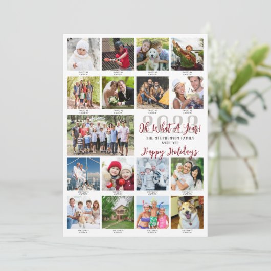 「2024カレンダー 一年を振り返る写真コラージュのキャプション」 シーズンカード (スタンド正面)
