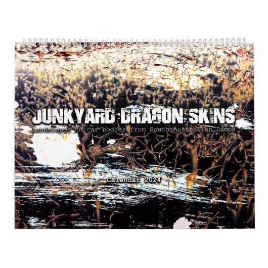 2024カレンダー – 抽象芸術色テクスチャ カレンダー (カバー)