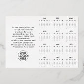 2024カレンダーBusiness Happy New Yearロゴ 箔シーズンカード (裏面)