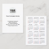 2024カレンダーSUNDAY縦書きプロモーションツール 名刺 (正面/裏面)