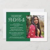 2024クラシック年はっきりした卒業招待状の 招待状 (正面)