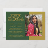 2024クラシック年はっきりした卒業招待状の 招待状 (正面)