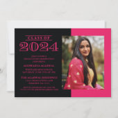 2024クラシック年はっきりした卒業招待状の 招待状 (正面)