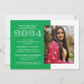 2024クラシック年はっきりした卒業招待状の 招待状 (正面)