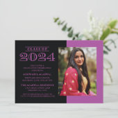 2024クラシック年はっきりした卒業招待状の 招待状 (スタンド正面)