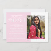 2024クラシック年はっきりした卒業招待状の 招待状 (正面)