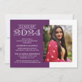 2024クラシック年はっきりした卒業招待状の 招待状 (正面)