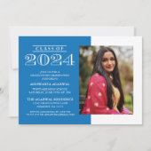 2024クラシック年はっきりした卒業招待状の 招待状 (正面)