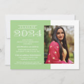 2024クラシック年はっきりした卒業招待状の 招待状 (正面)