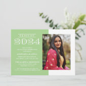 2024クラシック年はっきりした卒業招待状の 招待状 (スタンド正面)