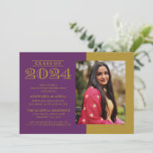 2024クラシック年はっきりした卒業招待状の 招待状 (スタンド正面)