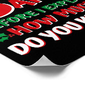 2024クリスマスおもしろいシャツキッズ大人サンタI Ca ポスター (角)