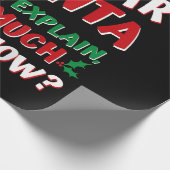 2024クリスマスおもしろいシャツキッズ大人サンタI Ca ラッピングペーパー (角)