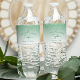 2024グリーングリッタードリップ卒業パーティー ペットボトルラベル