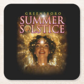 2024グリーンズボロ夏至フェスティバル土産 スクエアペーパーコースター (正面)