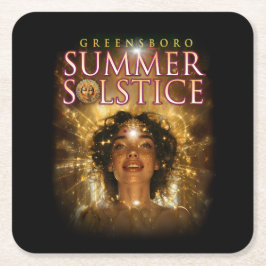 2024グリーンズボロ夏至フェスティバル土産 スクエアペーパーコースター