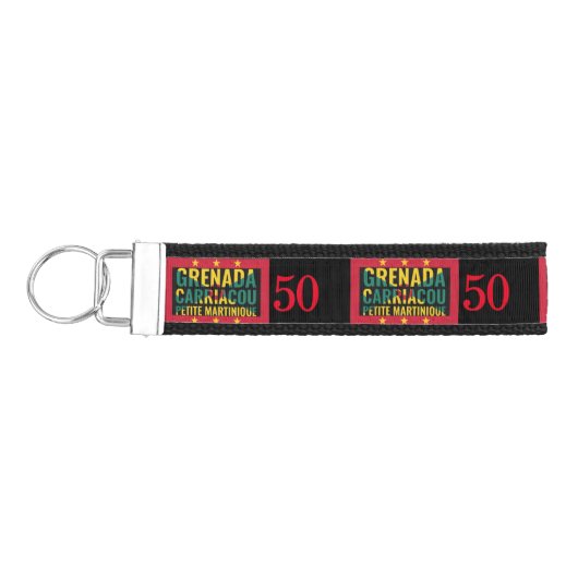 2024グレナダ50周年独立記念日 リストバンドキーホルダー (鍵左)