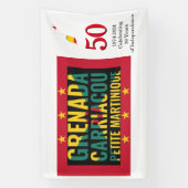 2024グレナダ50周年独立記念日 横断幕 (縦)