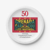 2024グレナディアン50周年独立記念日 ペーパープレート (正面)