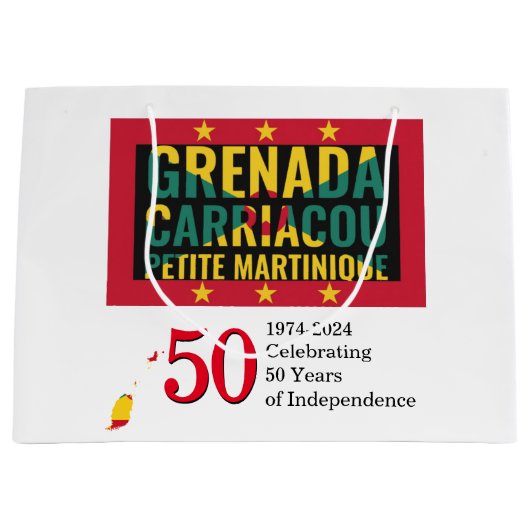 2024グレナディアン50周年独立記念日 ラージペーパーバッグ (正面)