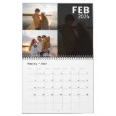 2024グレーモダンファミリーフォトカレンダー カレンダー (2月 2026)