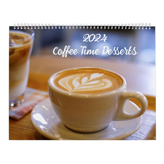 2024コーヒータイムデザートのカレンダー カレンダー (カバー)
