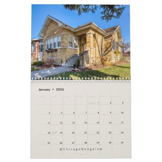 2024シカゴバンガロー協会カレンダー カレンダー (1月 2026)