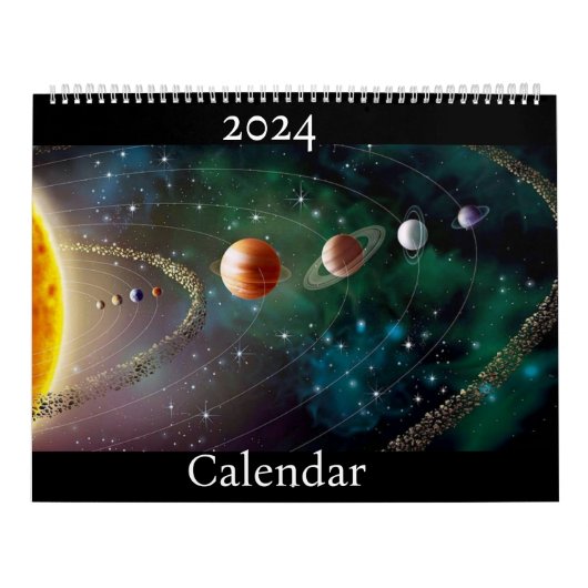2024システム太陽の日付カレンダー カレンダー (カバー)
