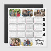 2024シンプルモダンカスタム写真5家族カレンダー (正面/裏面)