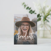 2024シンプル年の写真卒業クラス 案内ポストカード (スタンド正面)