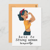 2024シンプル年の女子パワー女子デー ポストカード (正面/裏面)