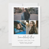 2024シンプル年モダン卒業のミニマルなクラス 招待状 (裏面)