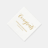 2024シンプル金ゴールドスモダンクリプト卒業 スタンダードカクテルナプキン (角)