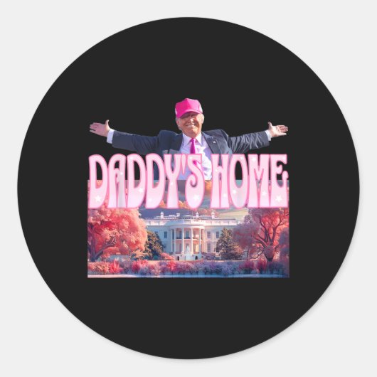 2024ダディズホームトおもしろいランプピンクテイクアメリカバック ラウンドシール (正面)
