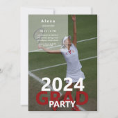 2024テニス写真卒業パーティー 招待状 (正面)