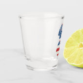 2024トランプ再びアメリカ愛国的なアメリカを取る ショットグラス (左)